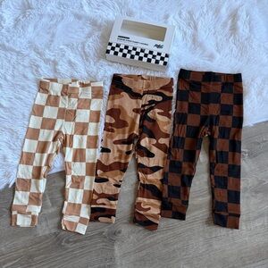 Rebel Bro - Ribbed Bamboo Leggings (3 Pack) - Rust Classics